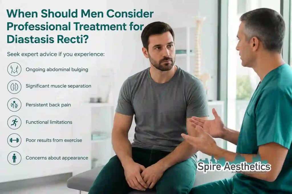 When Should Men Consider Professional Treatment for Diastasis Recti ?